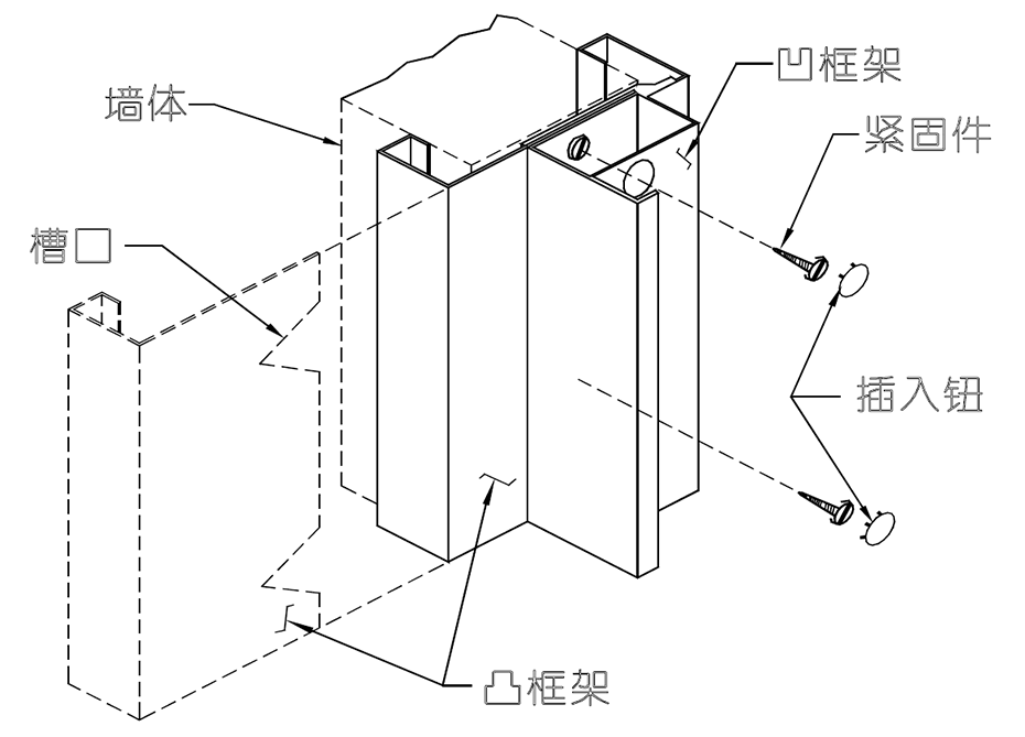 HKS-40型工業(yè)隔聲門(mén)快裝式開(kāi)口框架特點(diǎn)